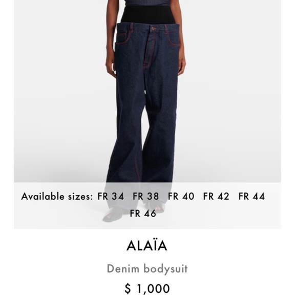 ALAIA - Denim Tank Top Bodysuit - Picture 12 of 12